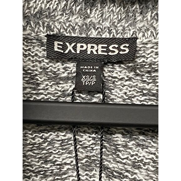 NWT EXPRESS Wool/Mohair Cowl Neck Handkerchief Hem Sweater, Sz XS/S - Picture 3 of 5